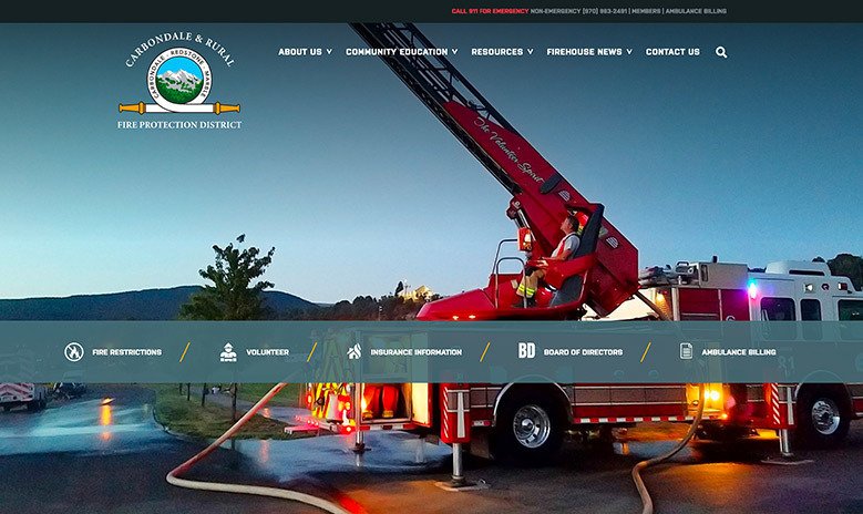 Carbondale-Fire Website image